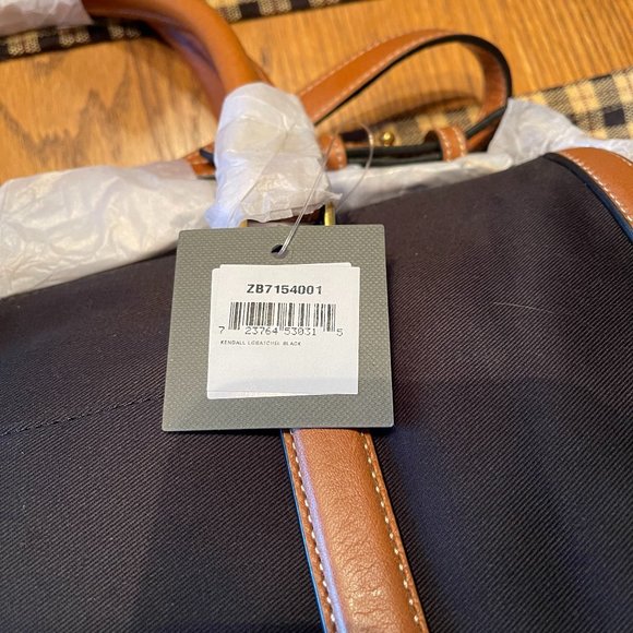 NWT Fossil Kendall Large Satchel Black with Leather Trim Details - Picture 3 of 4